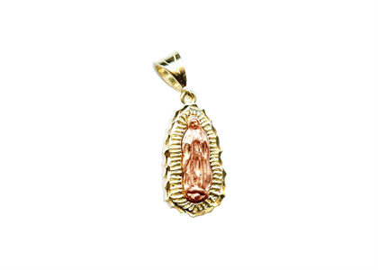 Two Tone Plated Mother Mary Pendant